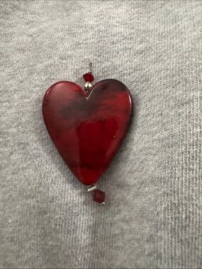 Red Heart Pendant Necklace - Elegant Women’s Jewelry